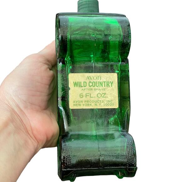 Vintage Avon Car Decanter Green Glass Bottle Empty Cologne Collectible Man Cave - Picture 16 of 16